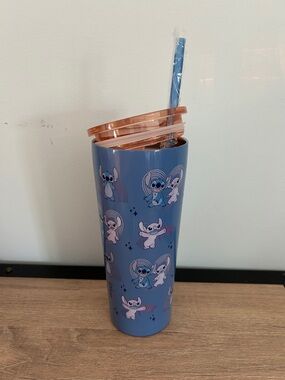 NWT Official Disney x Lilo and Stitch (Stitch and Angel Patterned) Tumbler
